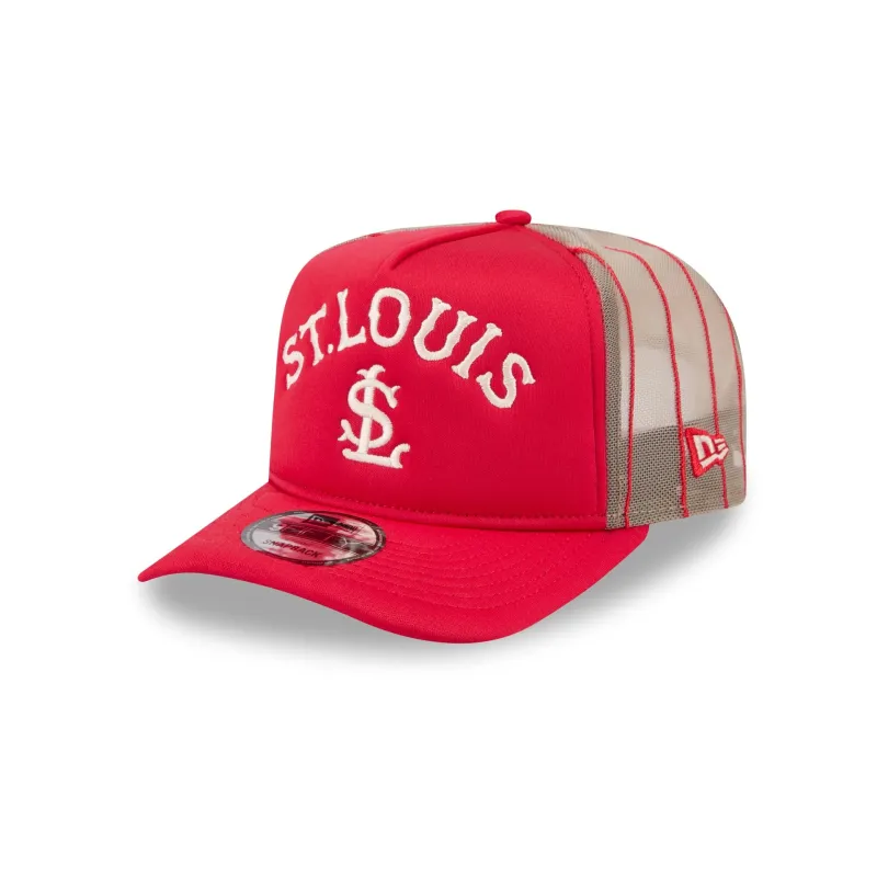 St. Louis Cardinals Arched 9FIFTY A-Frame Trucker Hat sold by New Era
