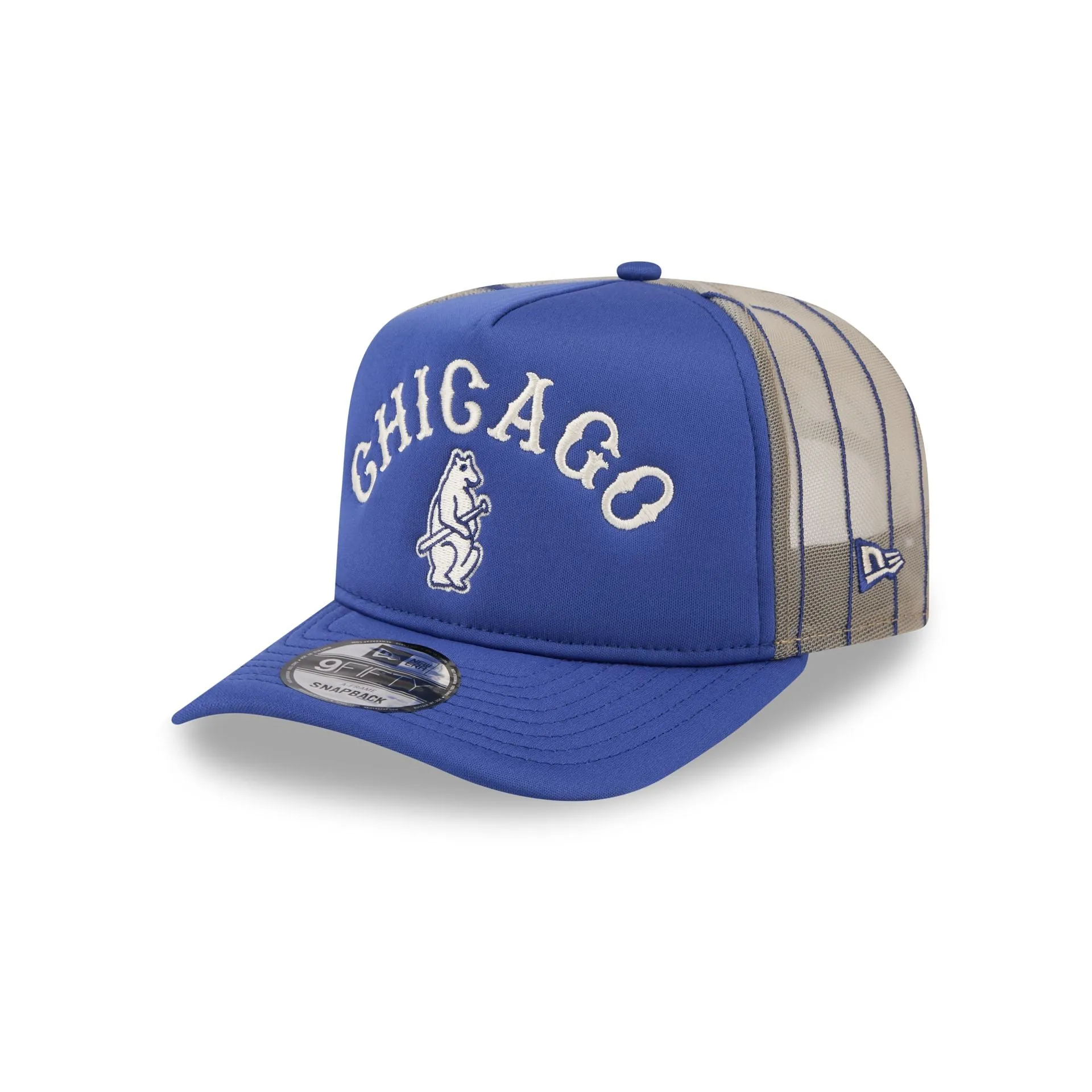 Chicago Cubs Arched 9FIFTY A-Frame Trucker Hat sold by New Era