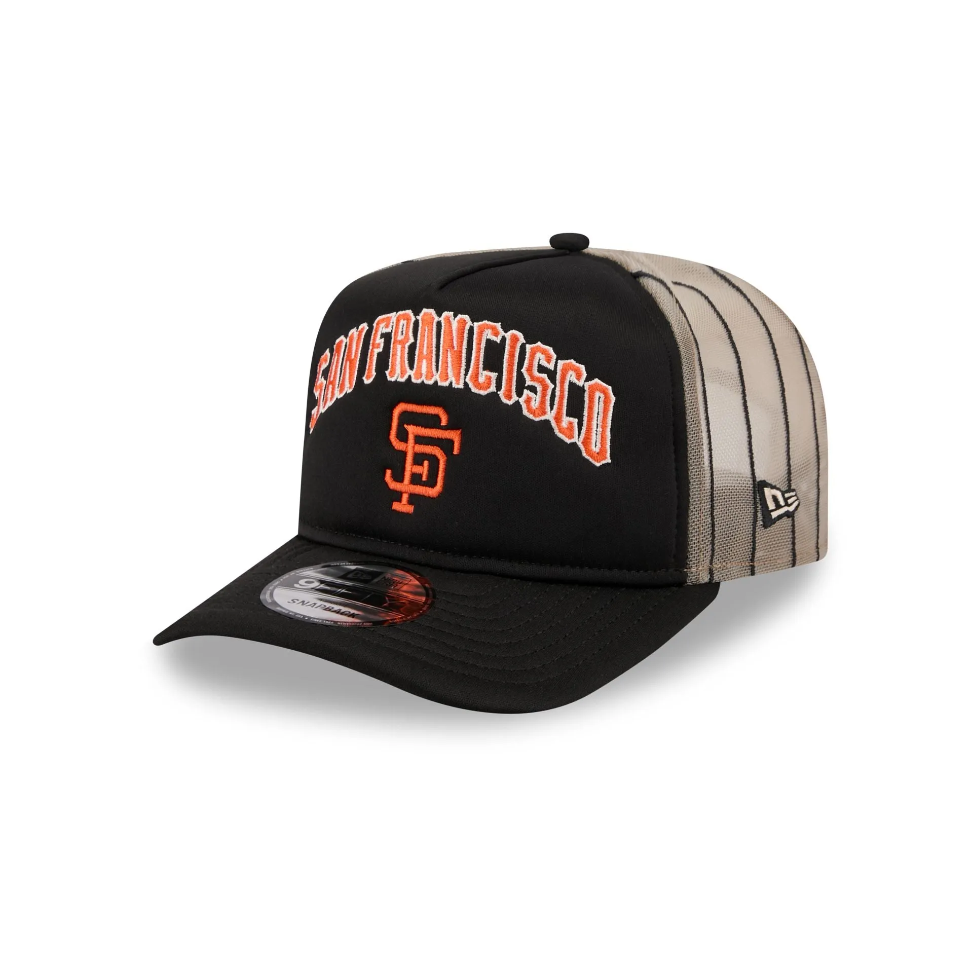 San Francisco Giants Arched 9FIFTY A-Frame Trucker Hat sold by New Era