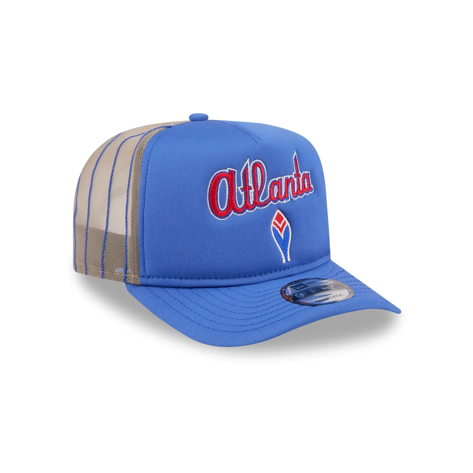 Atlanta Braves Arched 9FIFTY A-Frame Trucker Hat sold by New Era product image thumbnail 3