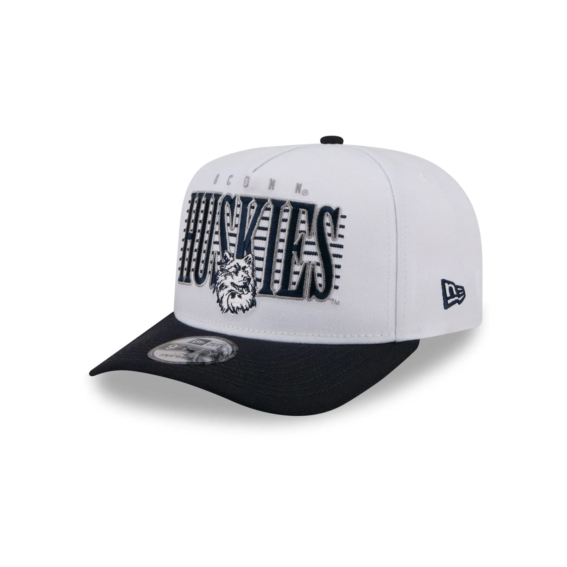 Connecticut Huskies March Madness College Vault White 9FIFTY A-Frame Snapback Hat sold by New Era product image thumbnail 3