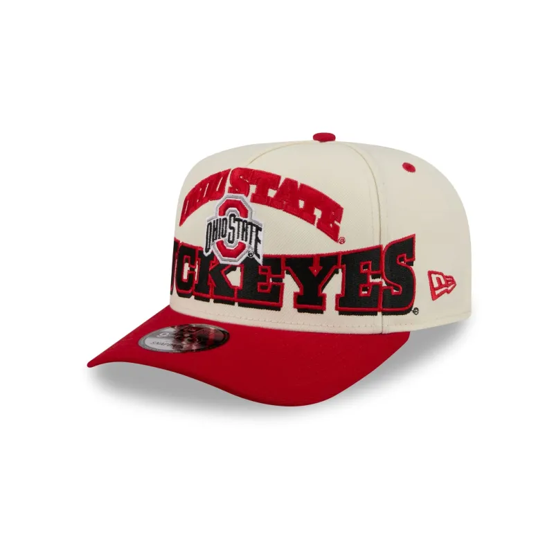 Ohio State Buckeyes March Madness Chrome 9FIFTY A-Frame Snapback Hat made by New Era