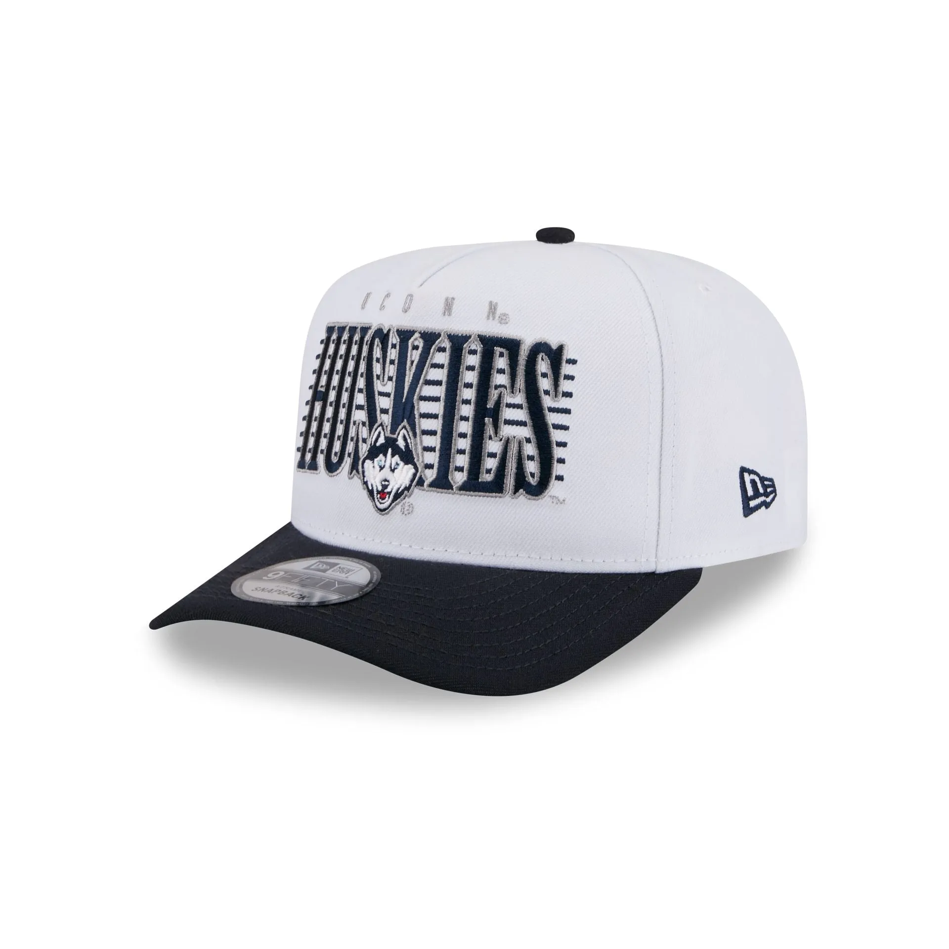 Connecticut Huskies March Madness White 9FIFTY A-Frame Snapback Hat sold by New Era product image thumbnail 3