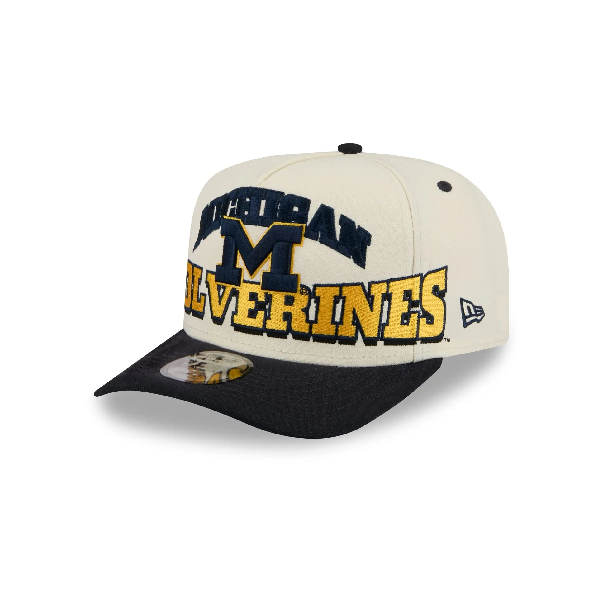 Michigan Wolverines March Madness Chrome 9FIFTY A-Frame Snapback Hat sold by New Era