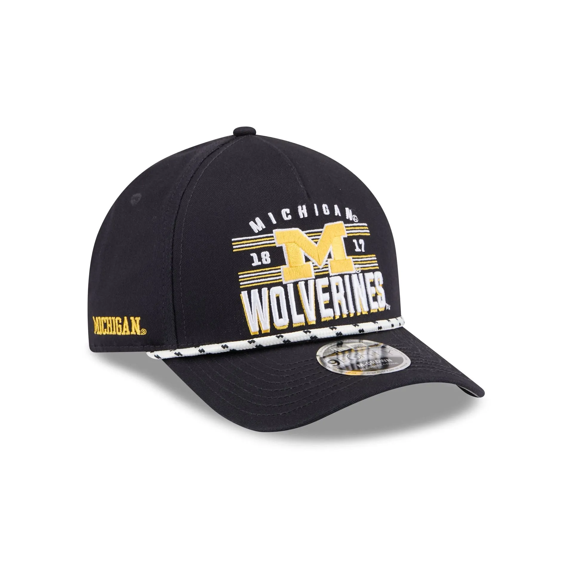 Michigan Wolverines March Madness 9FORTY M-Crown A-Frame Snapback Hat sold by New Era