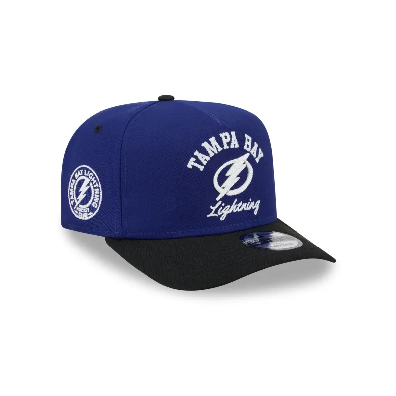 Tampa Bay Lightning Arched 9FIFTY A-Frame Snapback Hat made by New Era