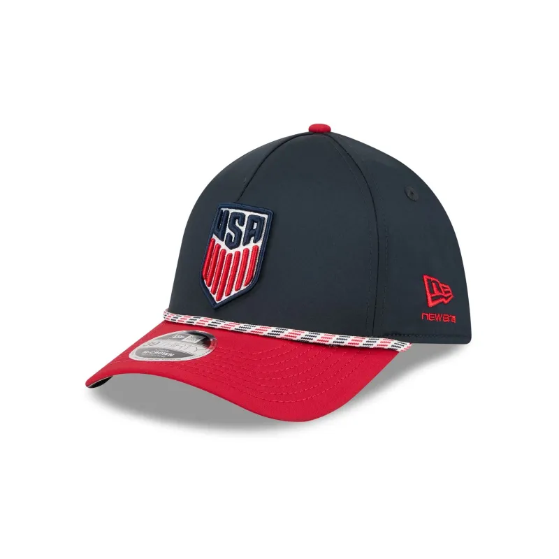 U.S. Soccer Men's National Team Rope 39THIRTY M-Crown A-Frame Stretch Fit Hat made by New Era