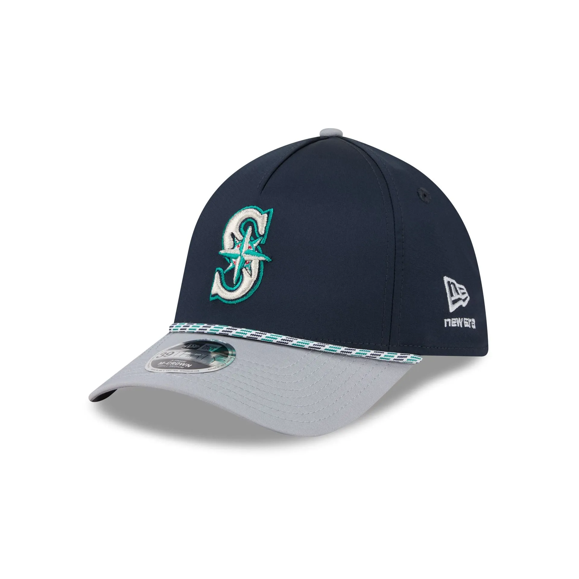 Seattle Mariners Rope 39THIRTY M-Crown A-Frame Stretch Fit Hat sold by New Era
