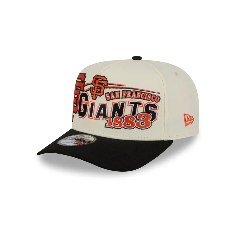 San Francisco Giants Chrome White Classic 9FIFTY A-Frame Snapback Hat made by New Era