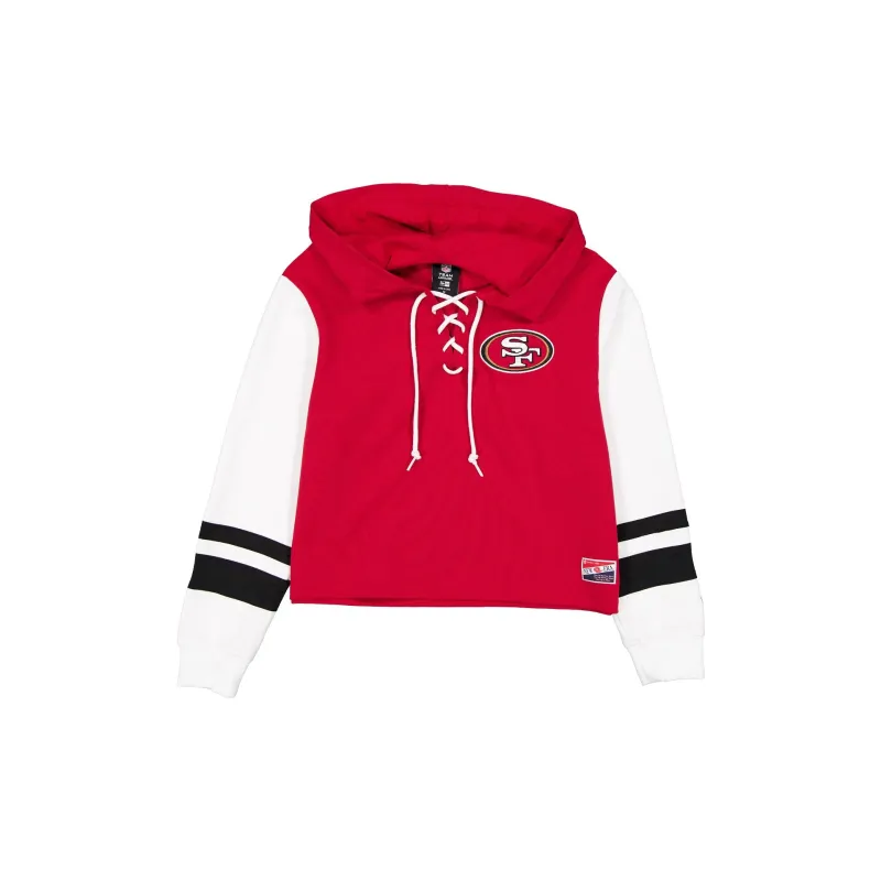 San Francisco 49ers Throwback Tie Women's Hoodie made by New Era