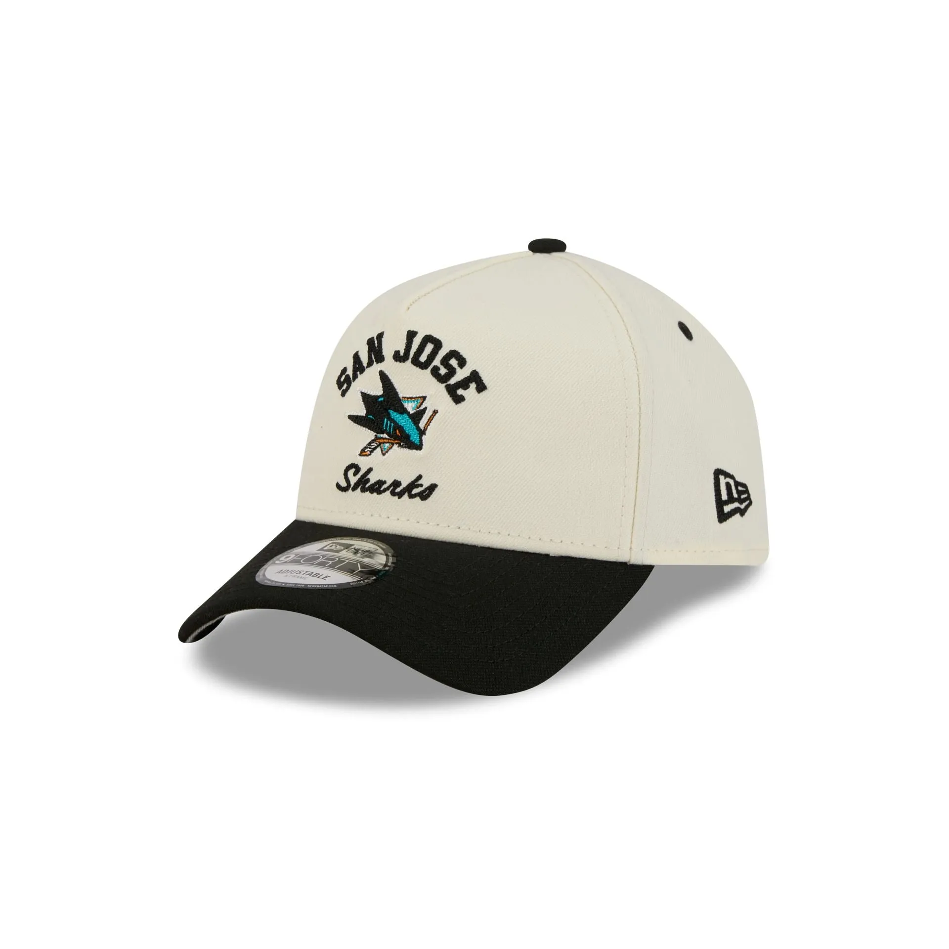 San Jose Sharks Chrome White Arched 9FORTY A-Frame Snapback Hat sold by New Era product image thumbnail 3