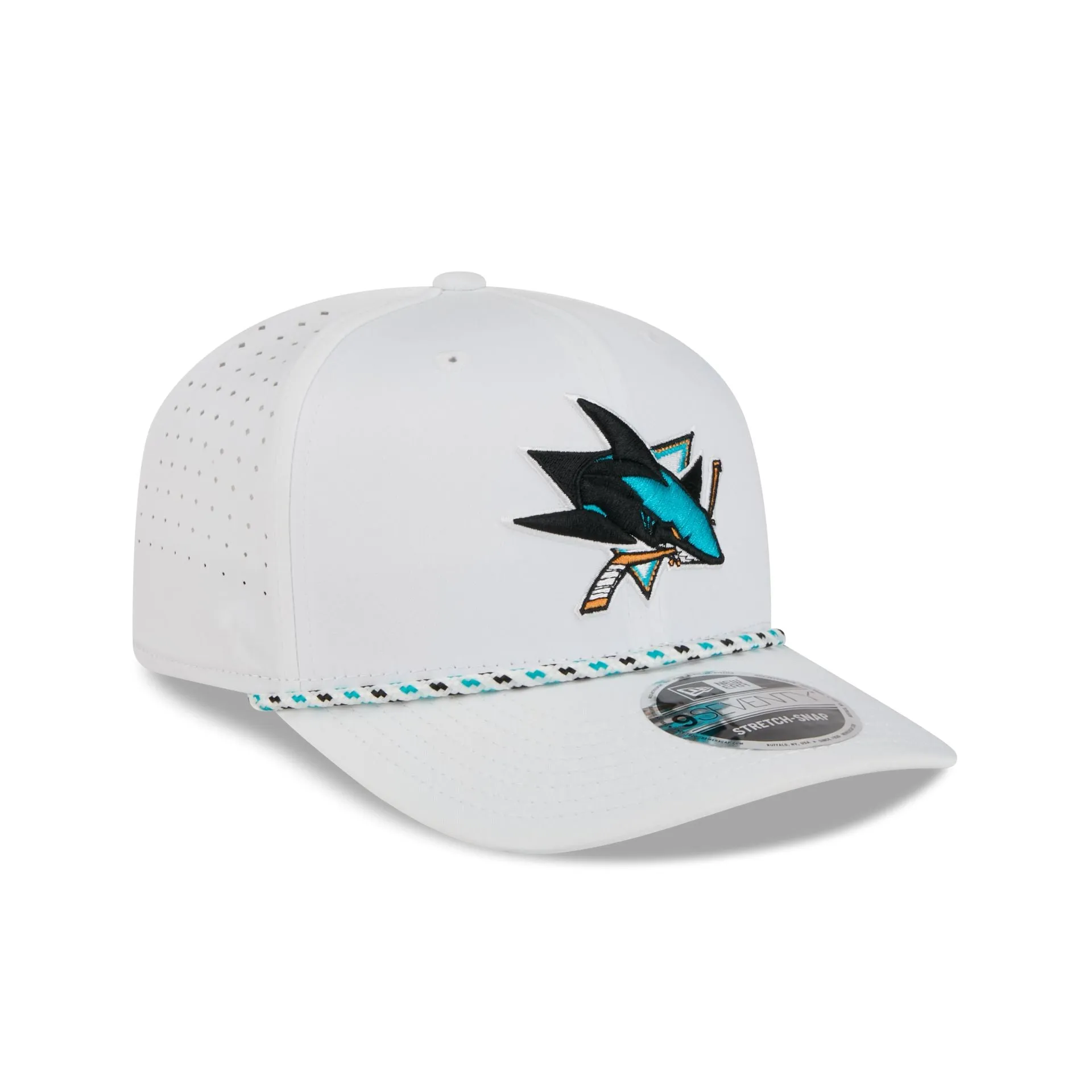 San Jose Sharks Optic White Performance Rope 9SEVENTY Stretch-Snap Hat sold by New Era product image thumbnail 3