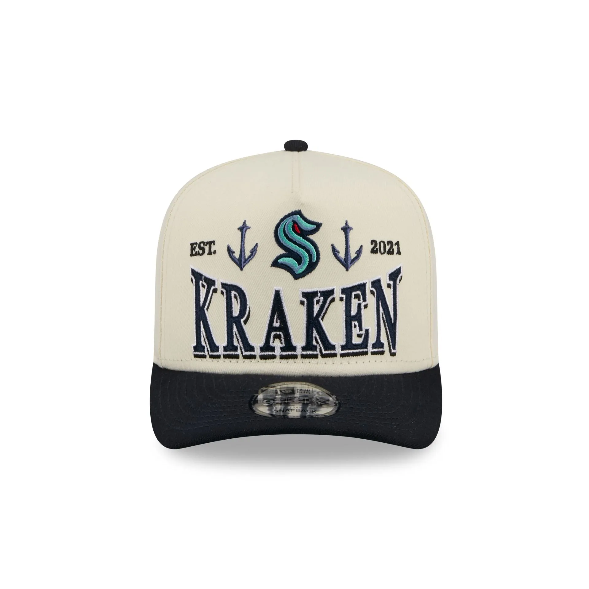 Seattle Kraken Three Hit Chrome White 9FIFTY A-Frame Snapback Hat sold by New Era product image thumbnail 2