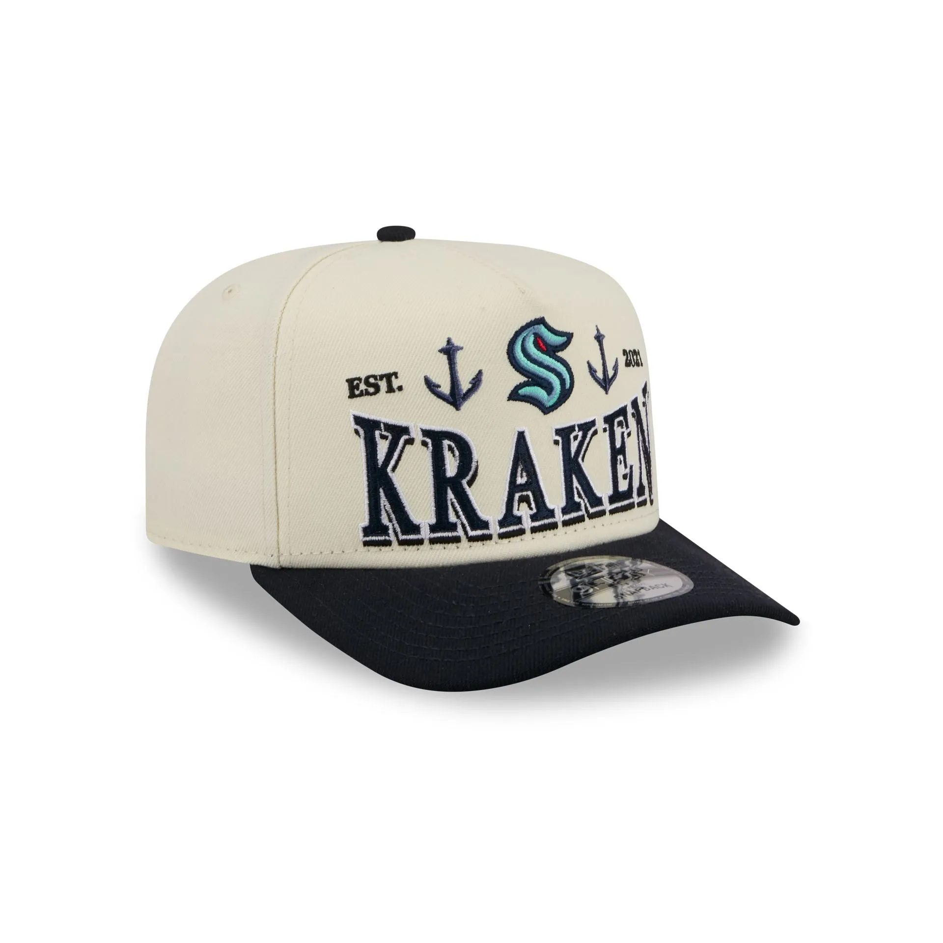 Seattle Kraken Three Hit Chrome White 9FIFTY A-Frame Snapback Hat sold by New Era product image thumbnail 3