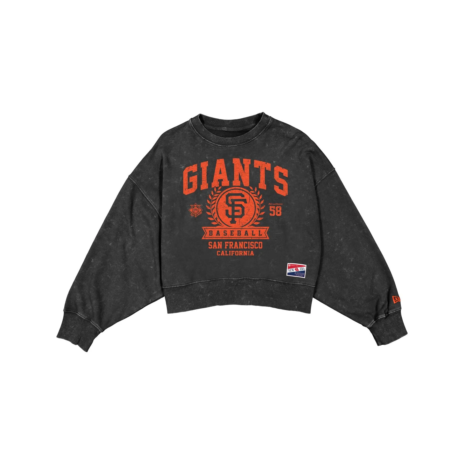 San Francisco Giants Throwback Women's Boxy Crewneck sold by New Era