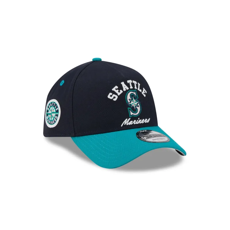 Seattle Mariners Arched 9FORTY A-Frame Snapback Hat made by New Era