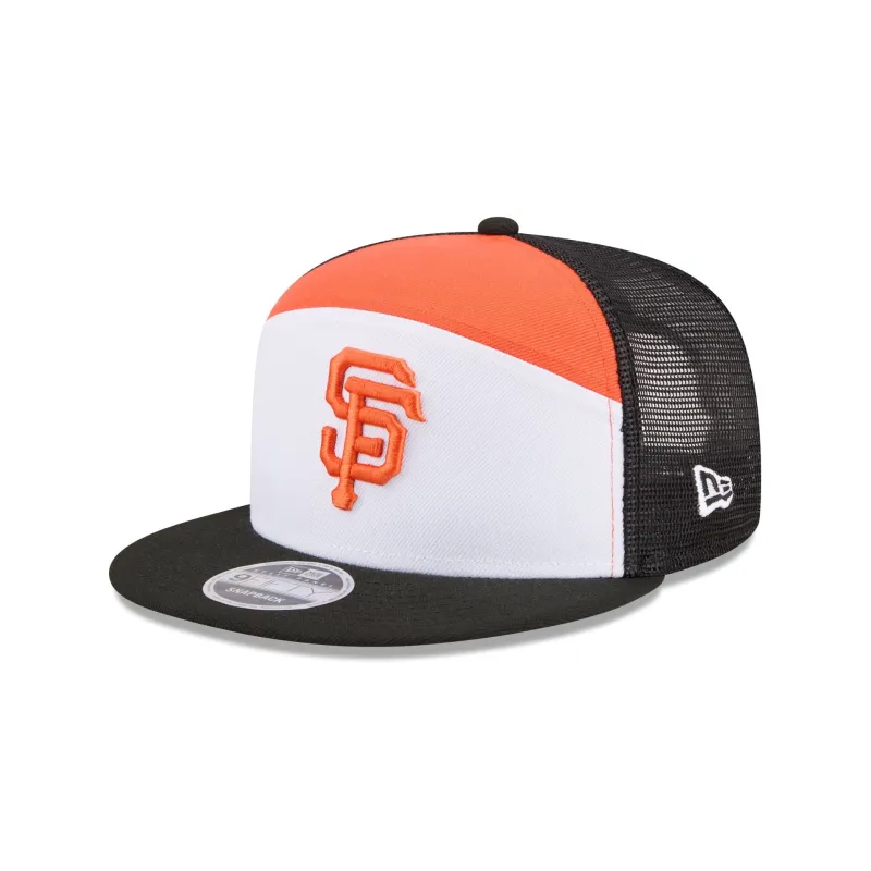 San Francisco Giants Block Split Panel 9FIFTY Trucker Hat made by New Era
