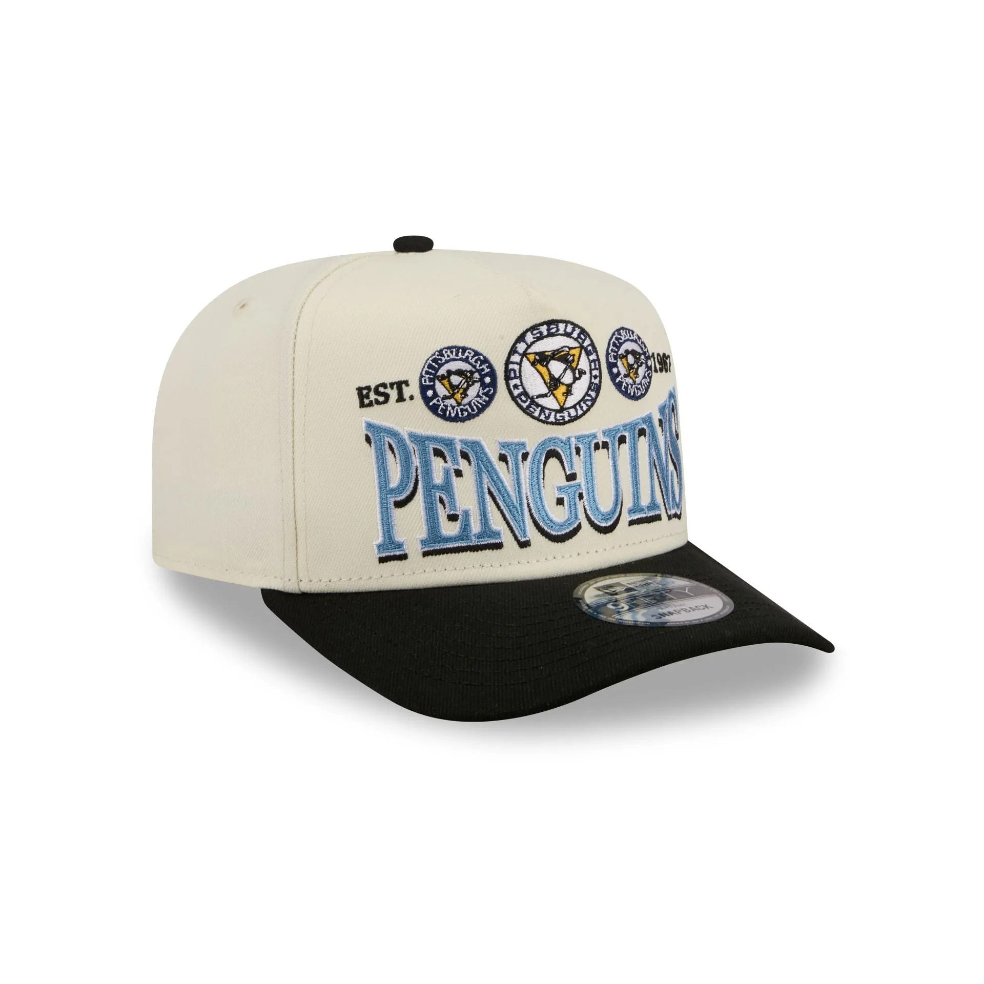 Pittsburgh Penguins Three Hit Chrome White 9FIFTY A-Frame Snapback Hat sold by New Era product image thumbnail 3