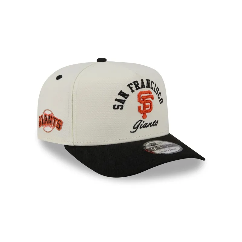 San Francisco Giants Arched Chrome White 9FIFTY A-Frame Snapback Hat made by New Era