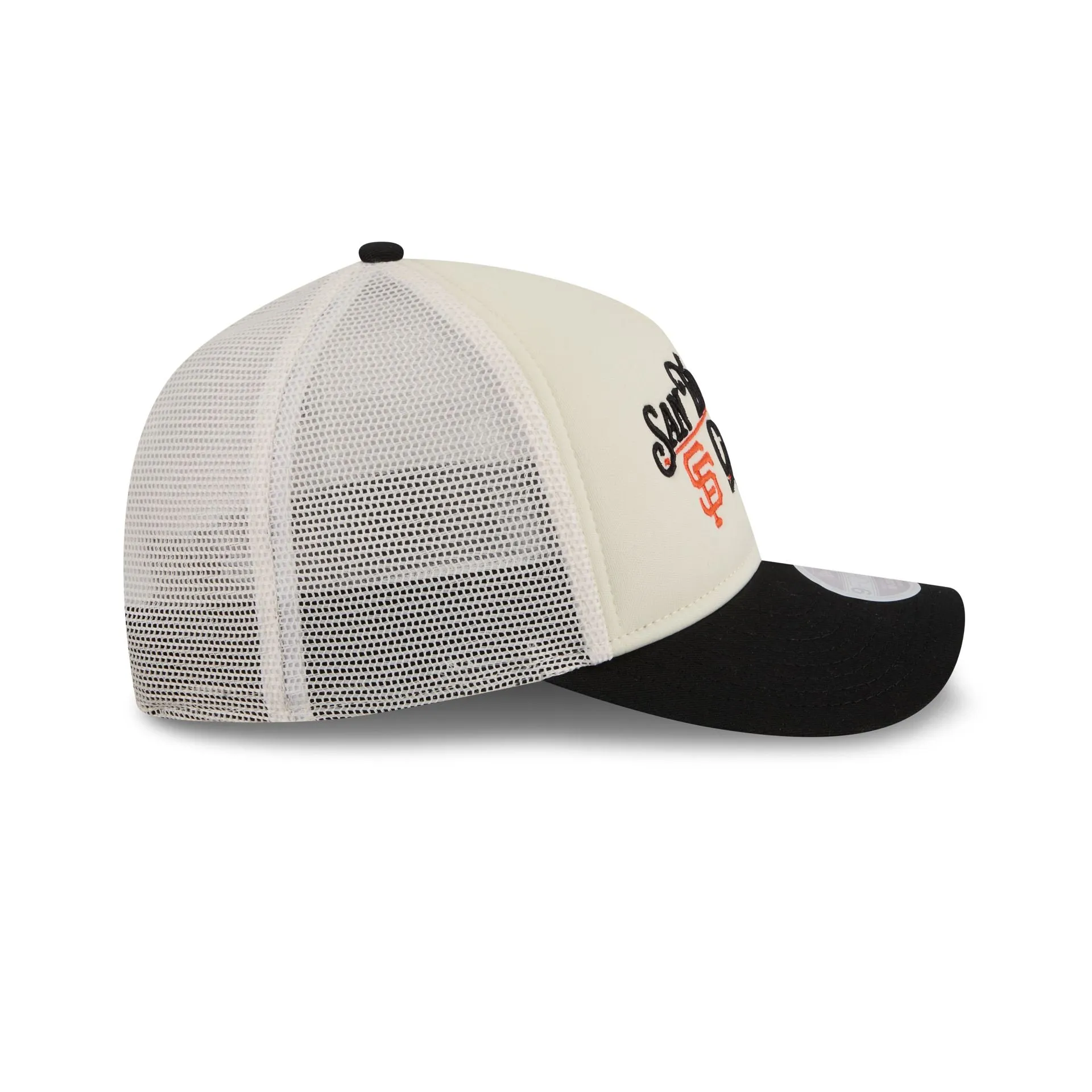 San Francisco Giants Retro Chrome Women's White 9FORTY M-Crown A-Frame Trucker Hat sold by New Era product image thumbnail 5