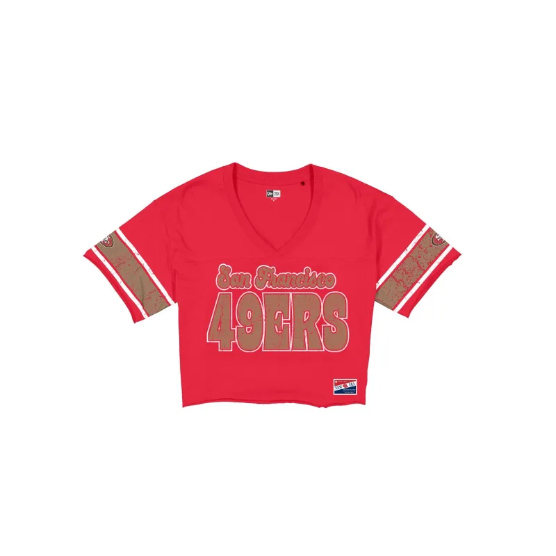 San Francisco 49ers Throwback Women's Cropped T-Shirt made by New Era