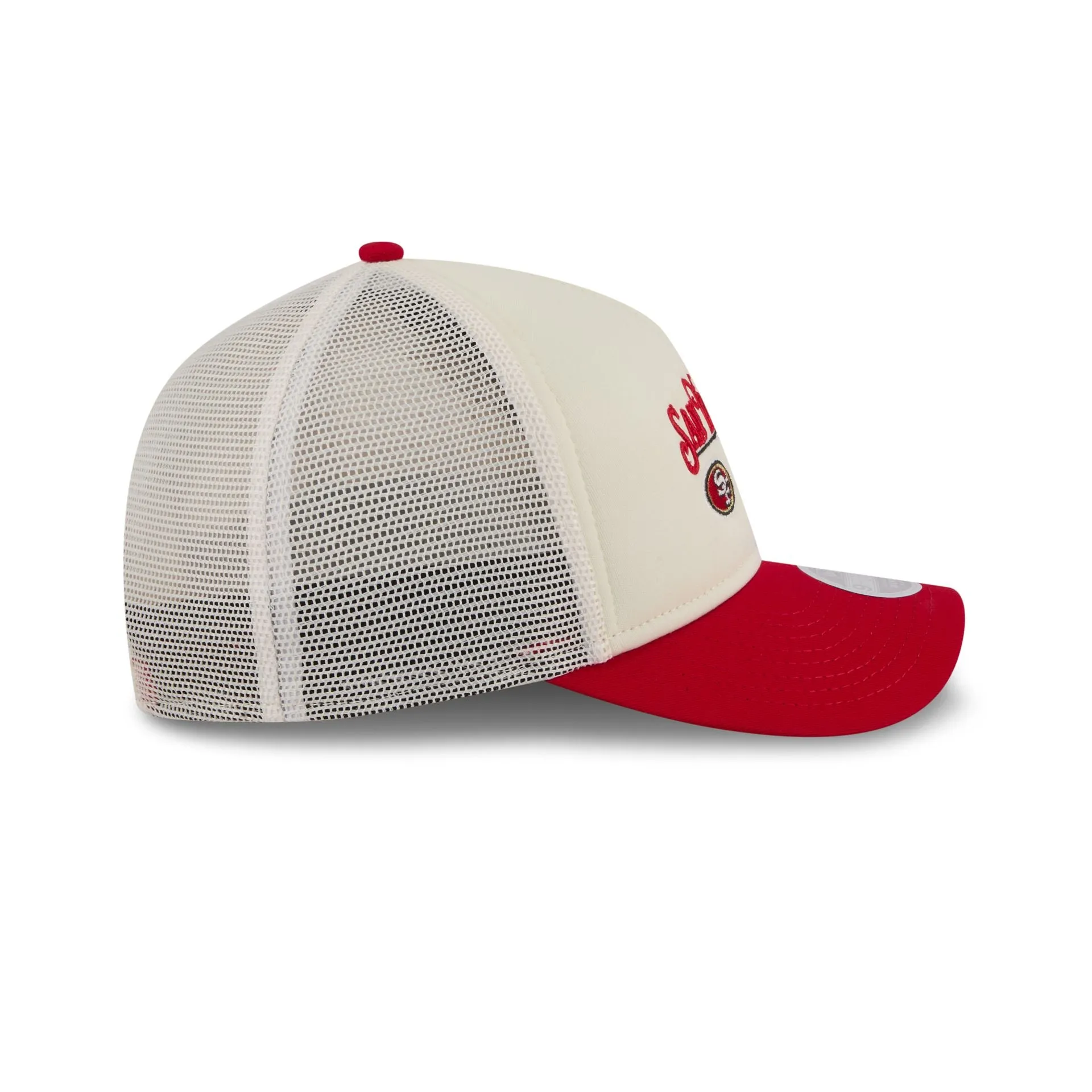 San Francisco 49ers Retro Chrome Women's White 9FORTY M-Crown A-Frame Trucker Hat sold by New Era product image thumbnail 5
