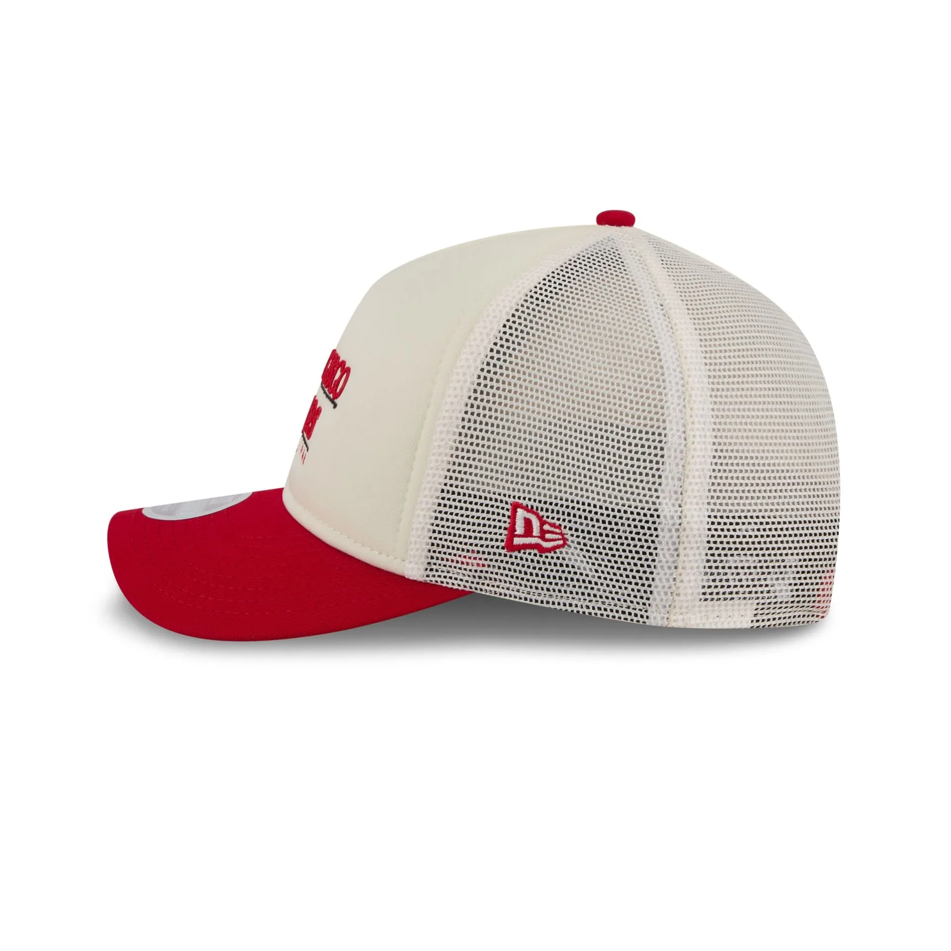 San Francisco 49ers Retro Chrome Women's White 9FORTY M-Crown A-Frame Trucker Hat sold by New Era product image thumbnail 4