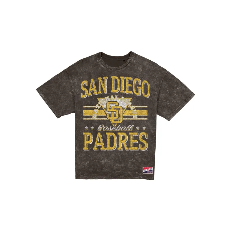 San Diego Padres Throwback Vintage Wash Women's T-Shirt made by New Era