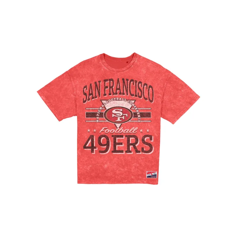 San Francisco 49ers Throwback Vintage Wash Women's T-Shirt sold by New Era