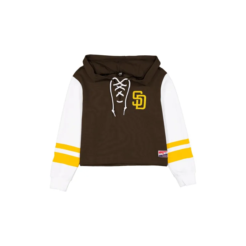 San Diego Padres Throwback Tie Women's Hoodie made by New Era