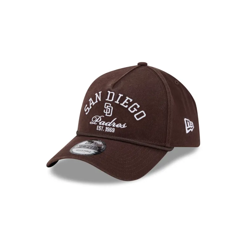 San Diego Padres Stacked Rope 9FORTY A-Frame Snapback Hat made by New Era