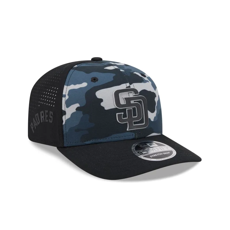 San Diego Padres Black Camo Performance 9SEVENTY Stretch-Snap Hat sold by New Era