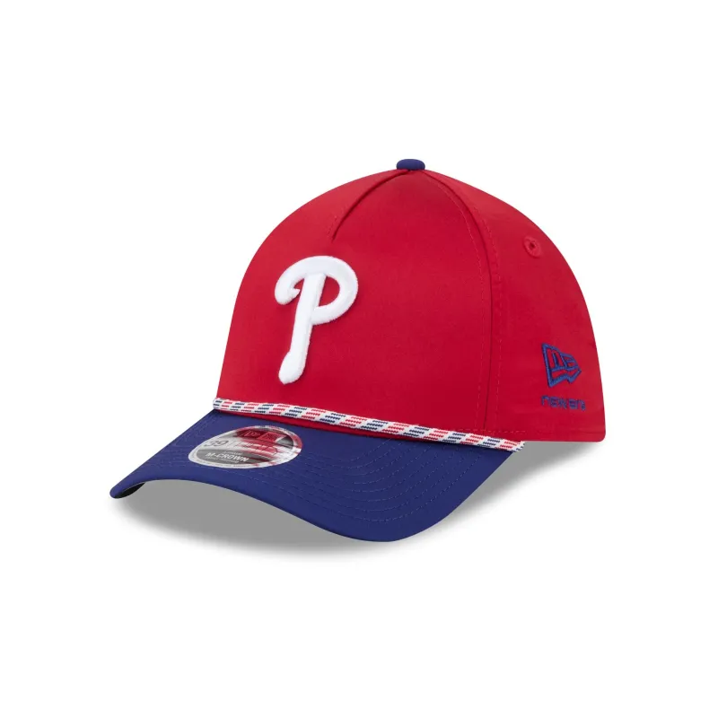 Philadelphia Phillies Rope 39THIRTY M-Crown A-Frame Stretch Fit Hat made by New Era