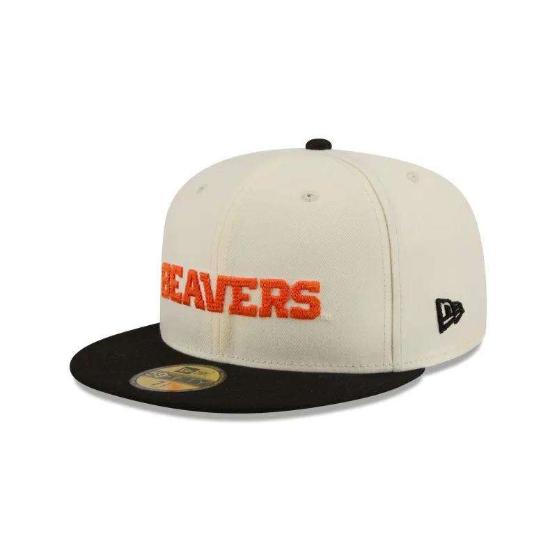 Oregon State Beavers Two Tone Stitch 59FIFTY Fitted Hat made by New Era