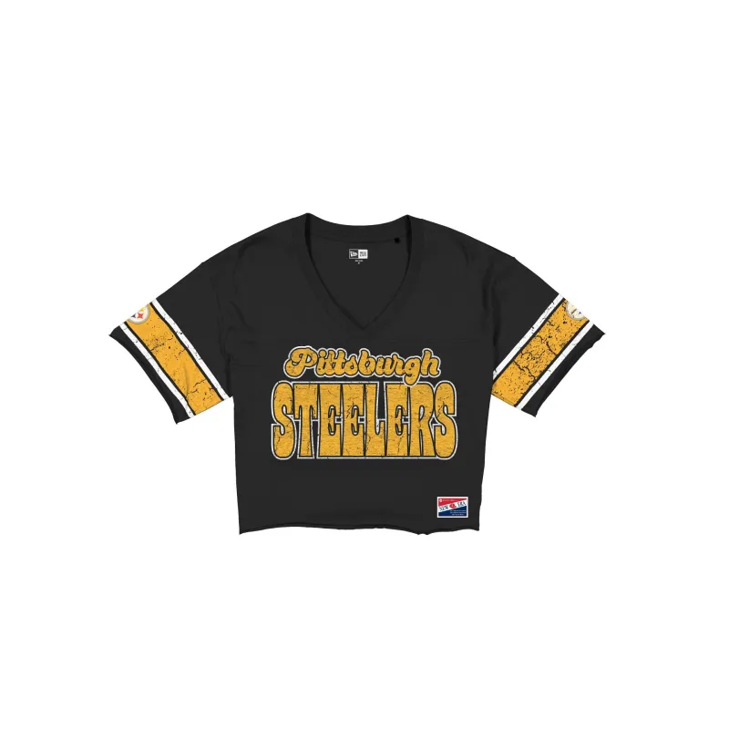 Pittsburgh Steelers Throwback Women's Cropped T-Shirt made by New Era