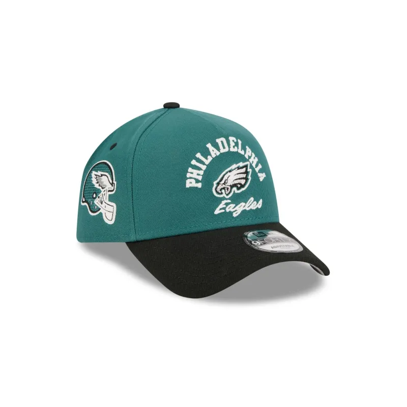 Philadelphia Eagles Arched 9FORTY A-Frame Snapback Hat made by New Era