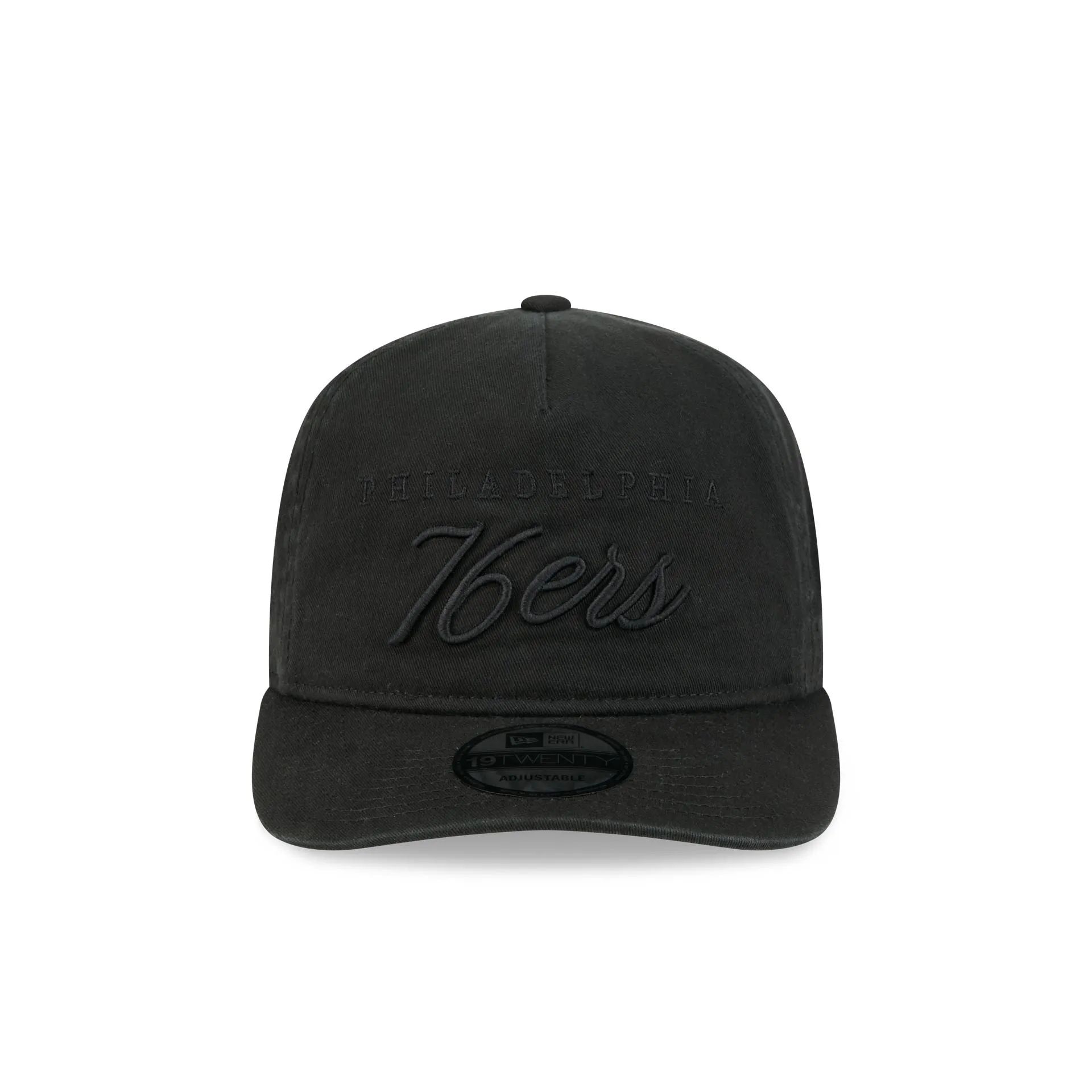 Philadelphia 76ers All Black Scripted 19TWENTY Adjustable Hat sold by New Era product image thumbnail 2