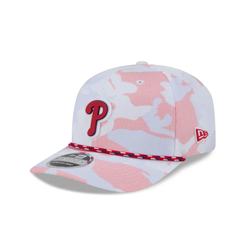 Philadelphia Phillies White Camo Performance Rope 9SEVENTY Stretch-Snap Hat made by New Era