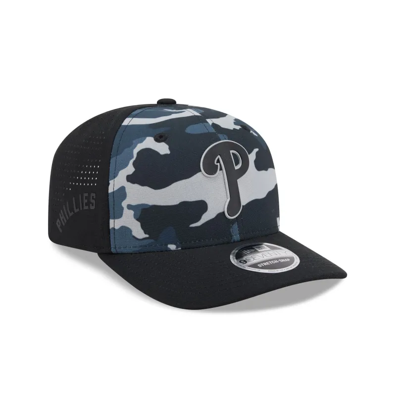 Philadelphia Phillies Black Camo Performance 9SEVENTY Stretch-Snap Hat made by New Era