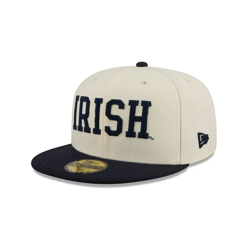 Notre Dame Fighting Irish Two Tone Stitch 59FIFTY Fitted Hat made by New Era