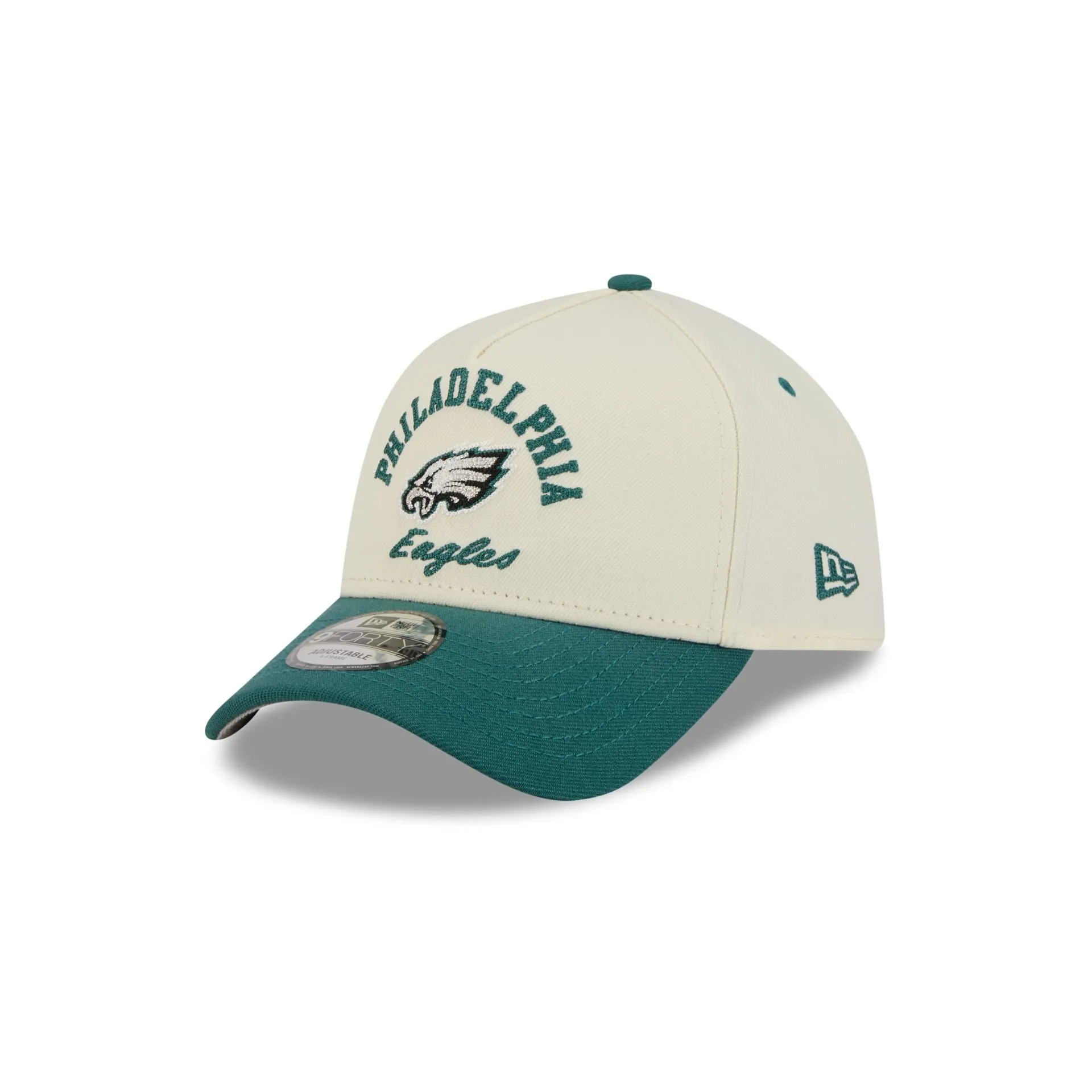 Philadelphia Eagles Chrome White Arched 9FORTY A-Frame Snapback Hat sold by New Era product image thumbnail 3