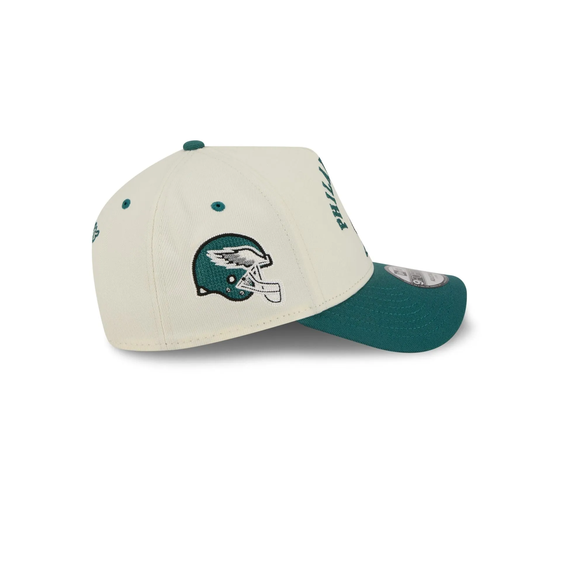 Philadelphia Eagles Chrome White Arched 9FORTY A-Frame Snapback Hat sold by New Era product image thumbnail 4