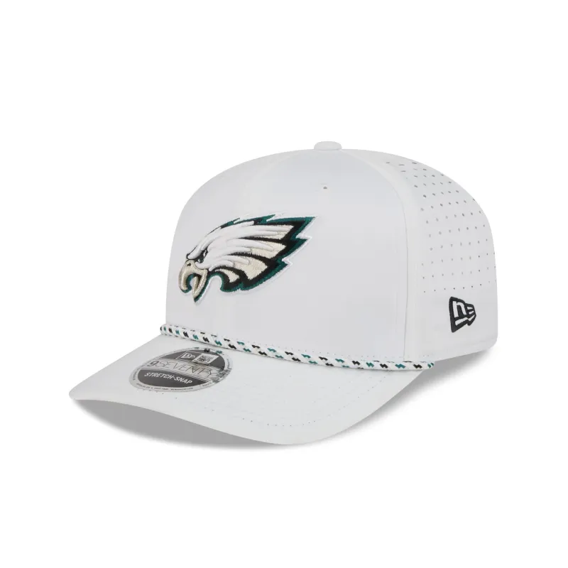 Philadelphia Eagles Optic White Performance Rope 9SEVENTY Stretch-Snap Hat made by New Era
