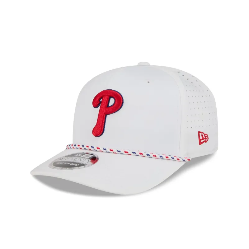 Philadelphia Phillies Optic White Performance Rope 9SEVENTY Stretch-Snap Hat made by New Era