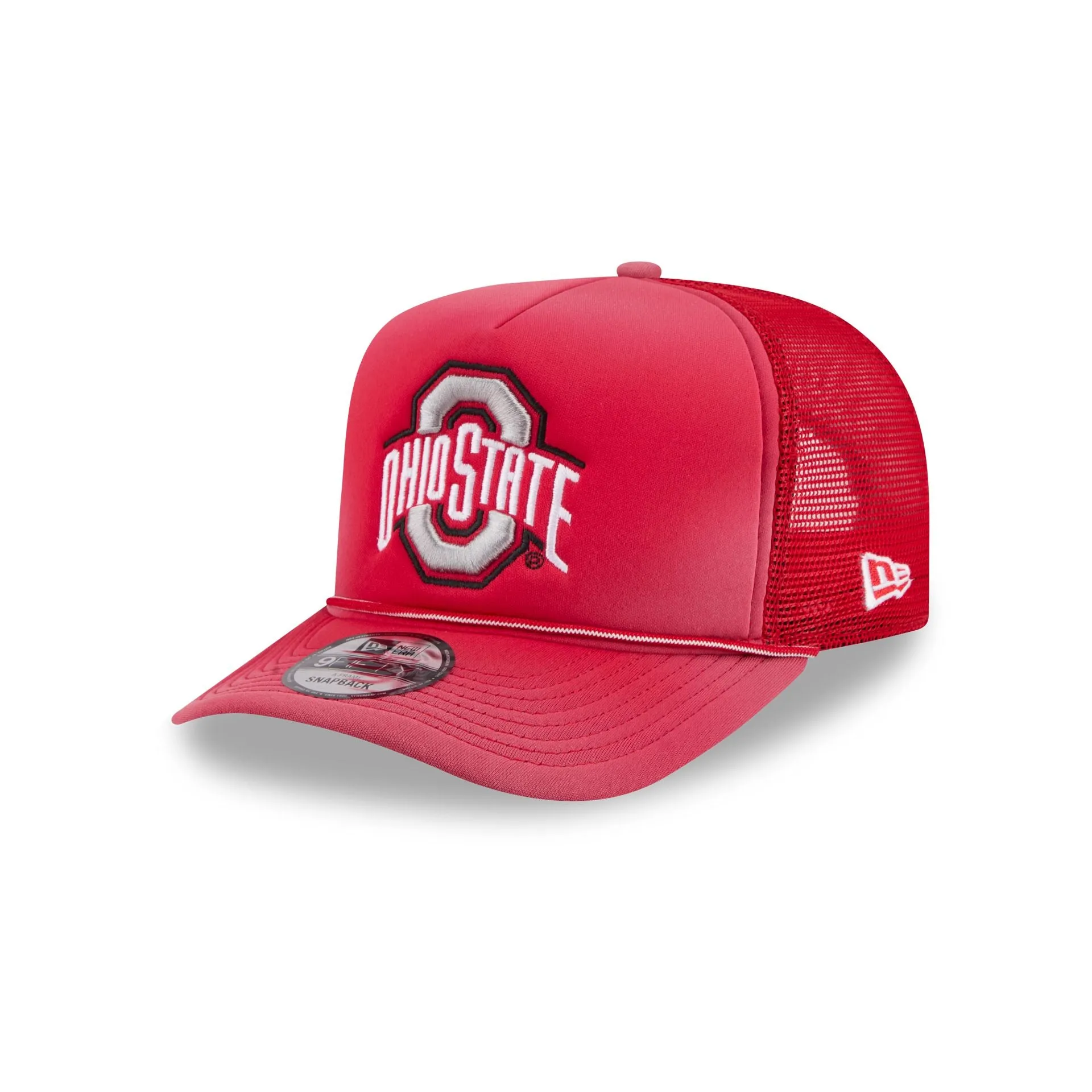 Ohio State Buckeyes Worn 9FIFTY A-Frame Trucker Hat sold by New Era