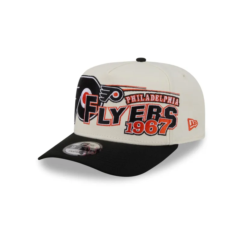 Philadelphia Flyers Chrome White Classic 9FIFTY A-Frame Snapback Hat made by New Era
