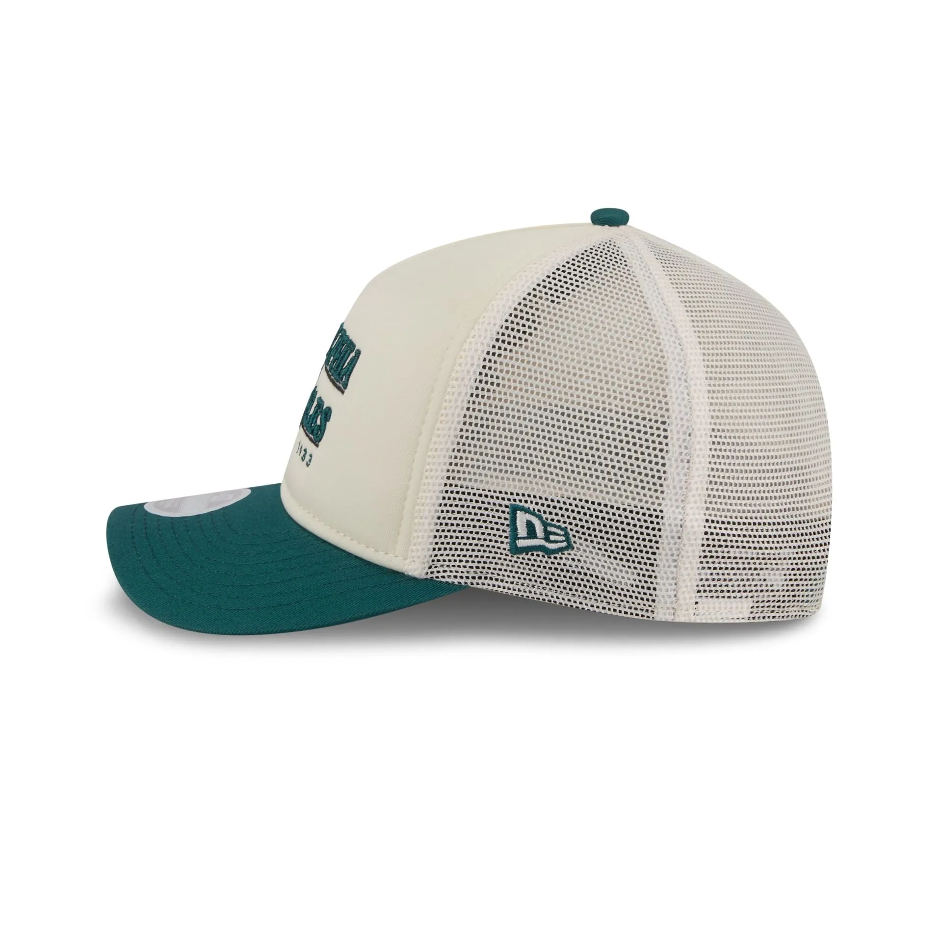 Philadelphia Eagles Retro Chrome Women's White 9FORTY M-Crown A-Frame Trucker Hat sold by New Era product image thumbnail 4