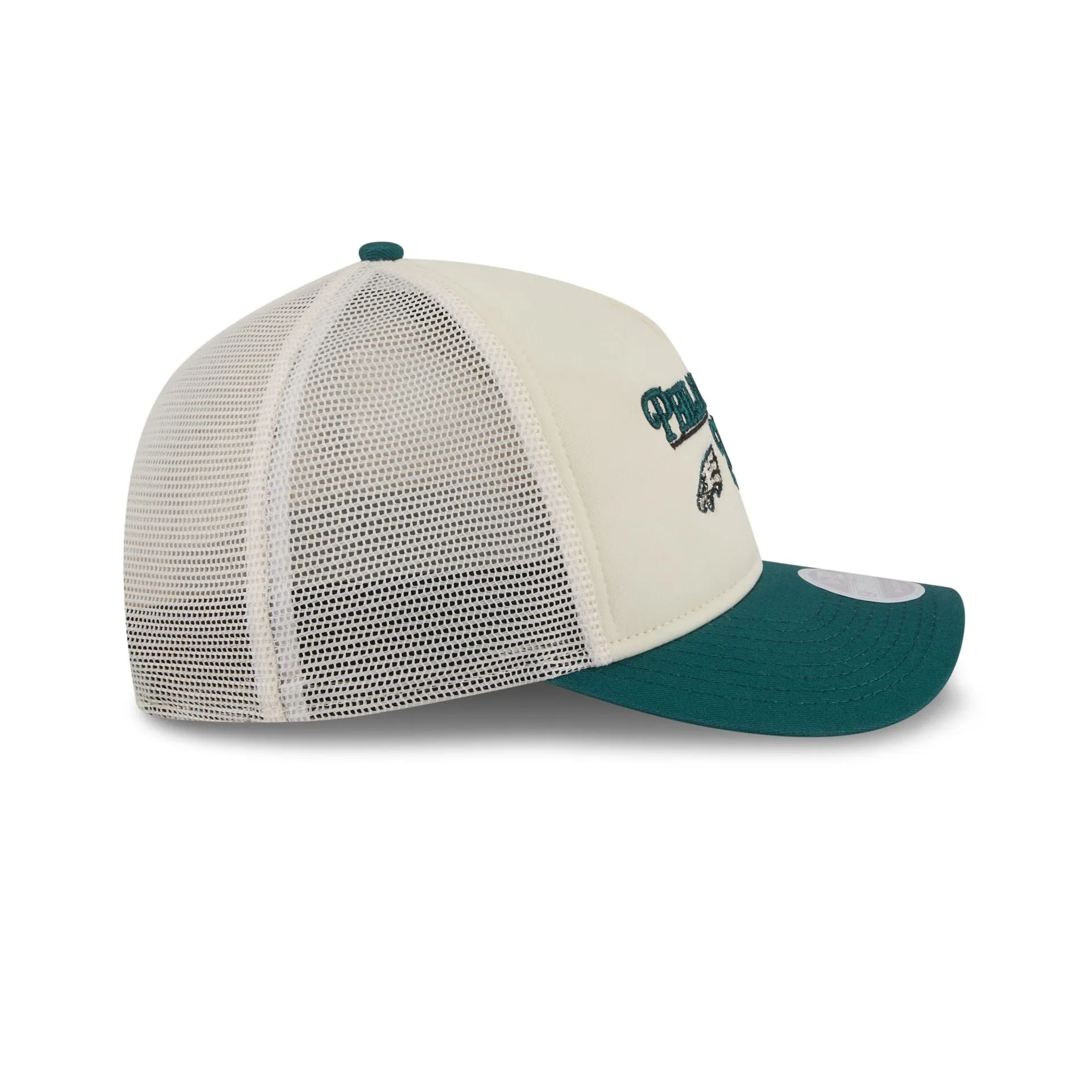 Philadelphia Eagles Retro Chrome Women's White 9FORTY M-Crown A-Frame Trucker Hat sold by New Era product image thumbnail 5
