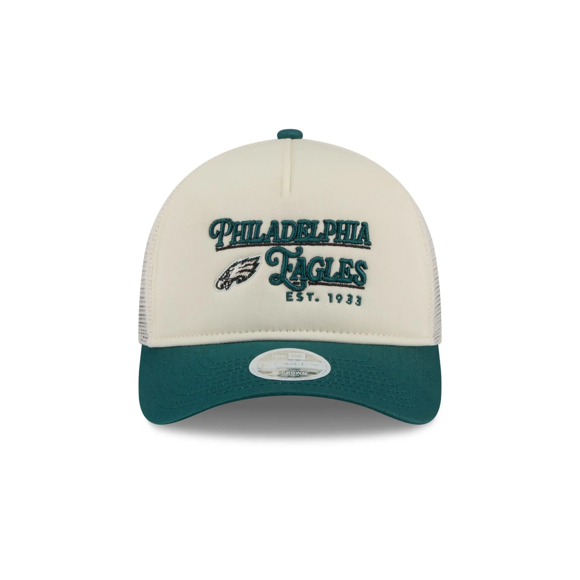 Philadelphia Eagles Retro Chrome Women's White 9FORTY M-Crown A-Frame Trucker Hat sold by New Era product image thumbnail 2