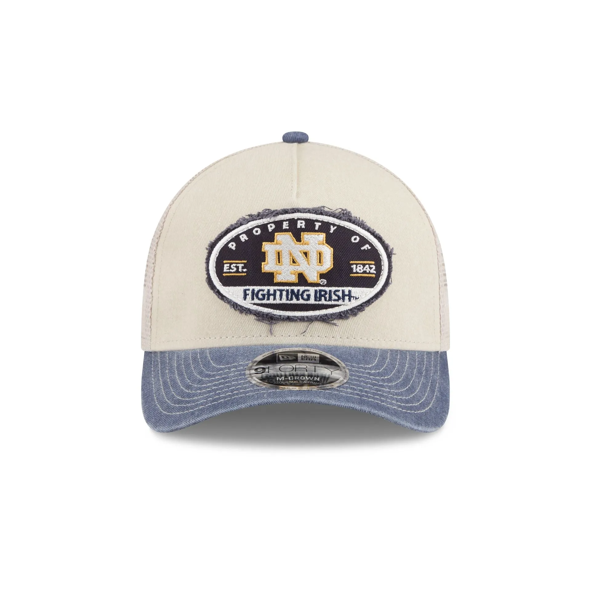 Notre Dame Fighting Irish Frayed 9FORTY M-Crown A-Frame Trucker Hat sold by New Era product image thumbnail 2
